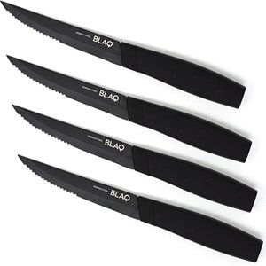 Blaq German Stainless Steel (High Carbon) Serrated Steak Knives Set of 4